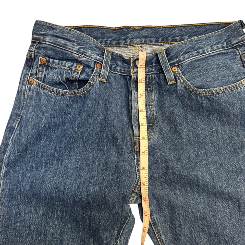 Levi’s 501 Jeans 29x28 Button Fly Straight Leg Medium Wash Denim - Picture 4 of 7